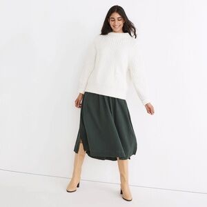 NWT - Madewell - Loretto Mockneck Pullover Sweater - Antique Cream